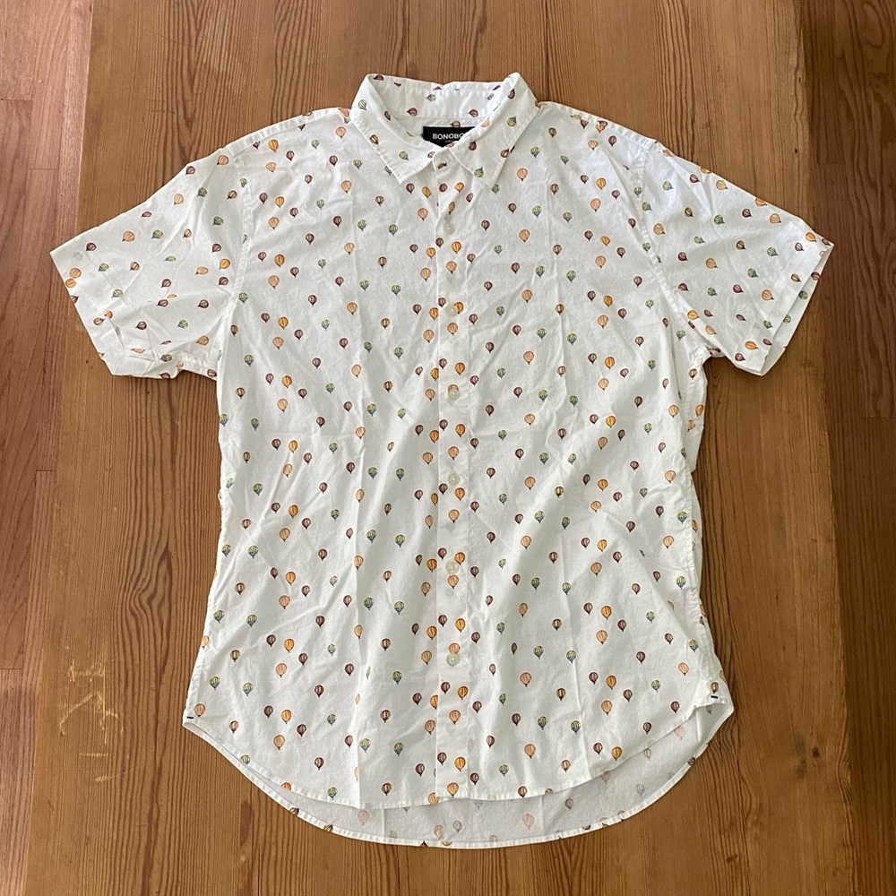 Bonobos casual button down shirt. Slim fit, stretch, size large.